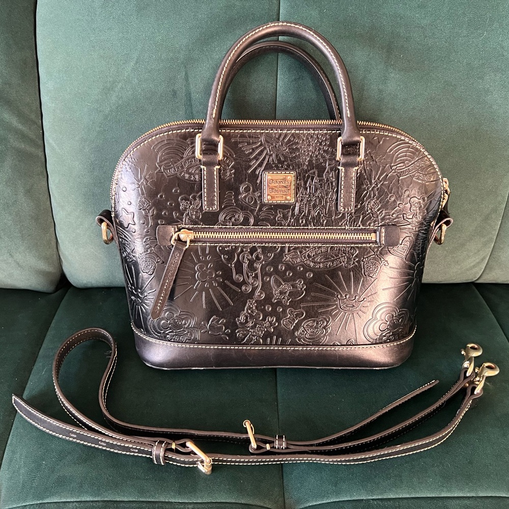 Disney Sketch Black Leather Satchel by Disney Dooney & Bourne